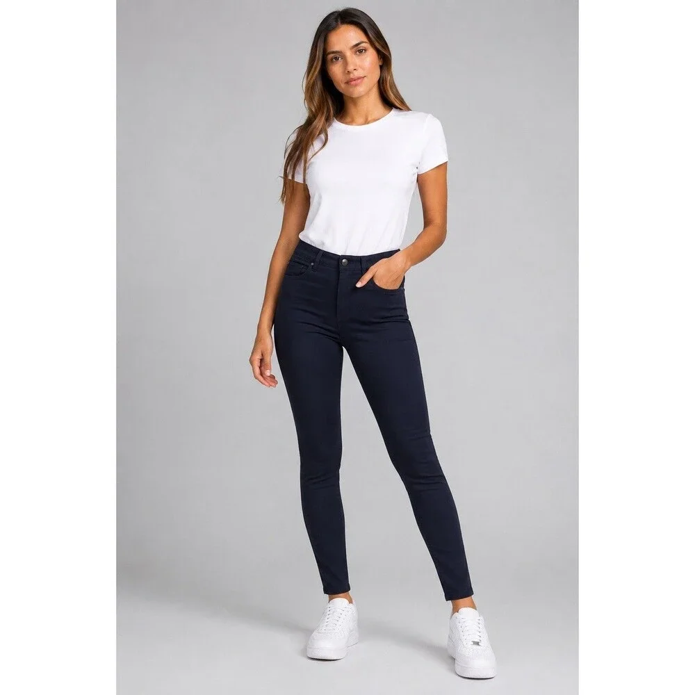 Tory Burch Navy Blue Stretch Pants Womens Size 31 Slim 5-Pocket Style 90001209
